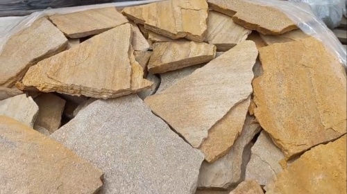 Плитняк златолит жёлтый для цоколя купить в Астрахани