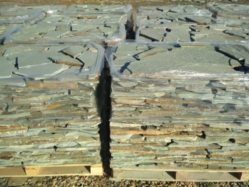 Плитняк златолит зелёный для цоколя, отмостки купить в Астрахани