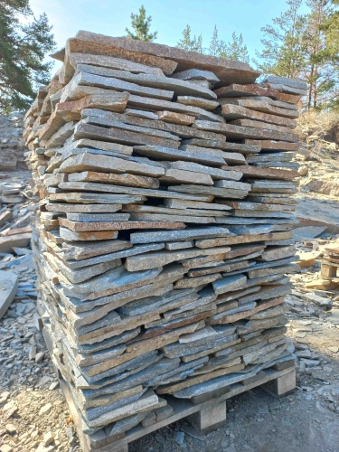 Плитняк златолит серебристый для цоколя, отмостки купить в Астрахани