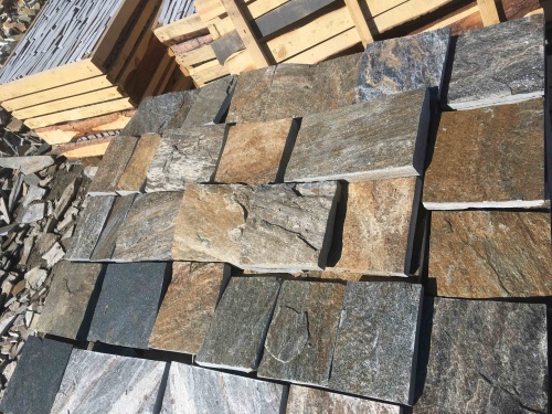 Плитка пилёная златолит Уральский для цоколя, отмостки купить в Астрахани