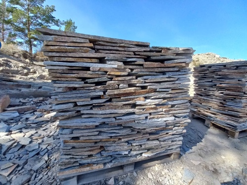 Плитняк златолит серебристый для фасада купить в Астрахани