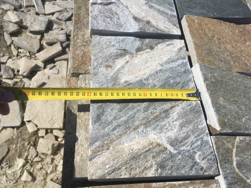 Плитка пилёная златолит Уральский для цоколя, отмостки купить в Астрахани