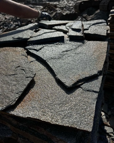 Плитняк златолит серебристый для фасада купить в Астрахани